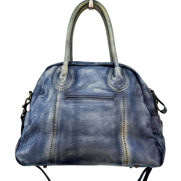 Old Trend Handbags - OLD TREND Distressed Vintage Look Leather Tote Shoulder Bag • blue • boho chic